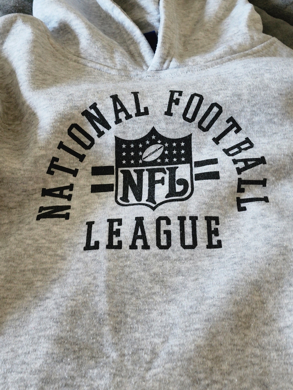 NFL Blue Tag Gray Apparel with Red Logo